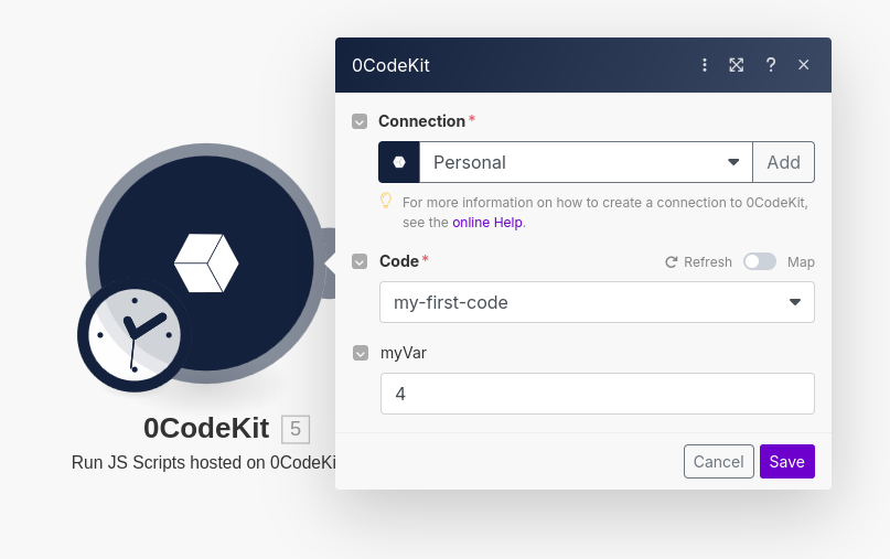 Hosted JS Executor Module in Make