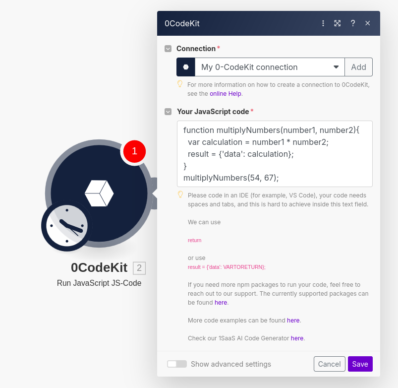 JavaScript Module in Make