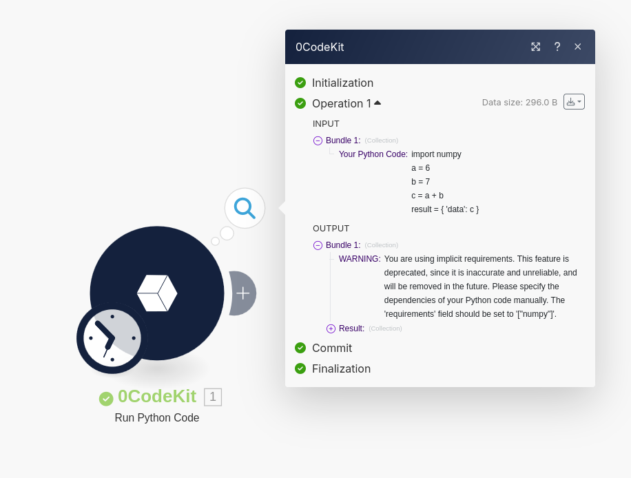 Successful scenario execution in Make
